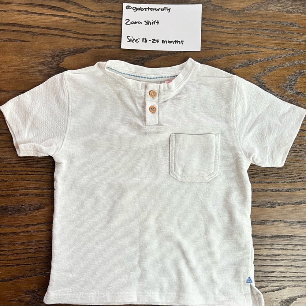 Zara White Short Sleeve Tee Casual Essential